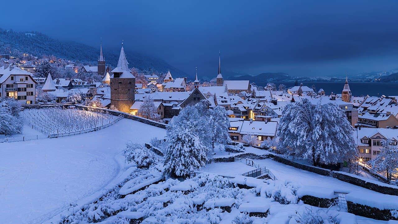 Vue de Allenwinden, canton de Zoug